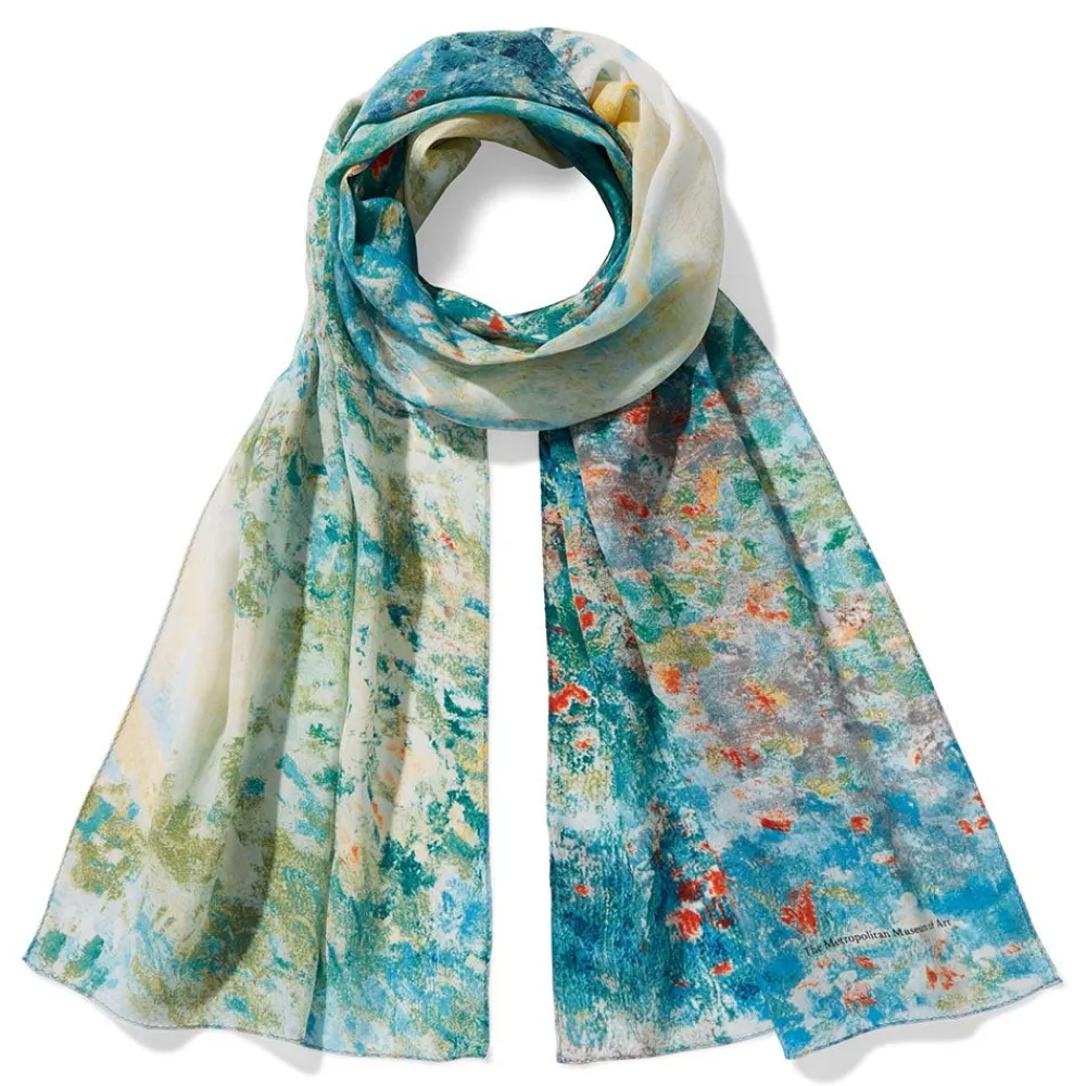 The Met Store Monet Garden at Argenteuil Oblong Silk Scarf