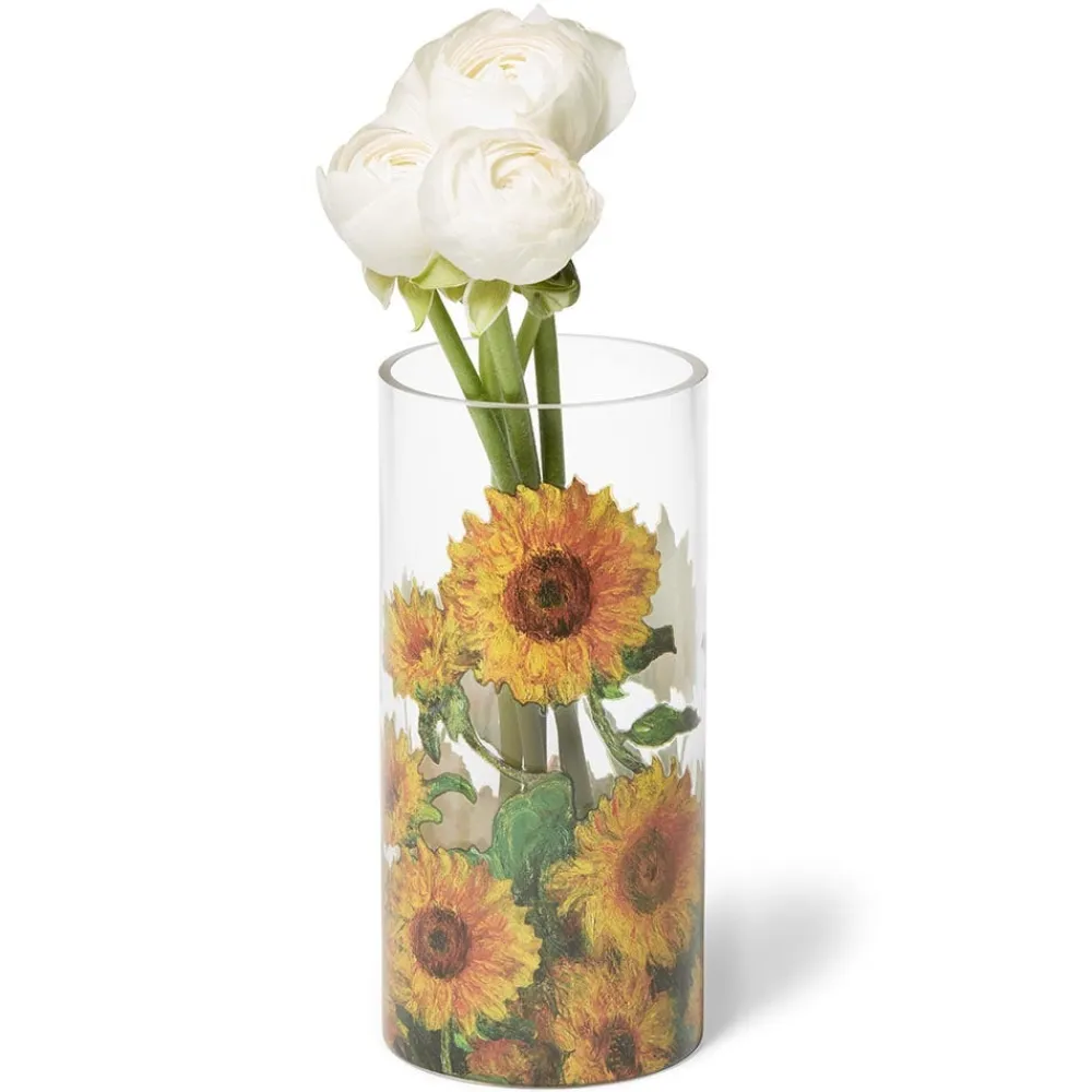 New The Met Store Monet Sunflowers Glass Vase