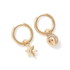 Online The Met Store Moon and Star Hoop Earrings
