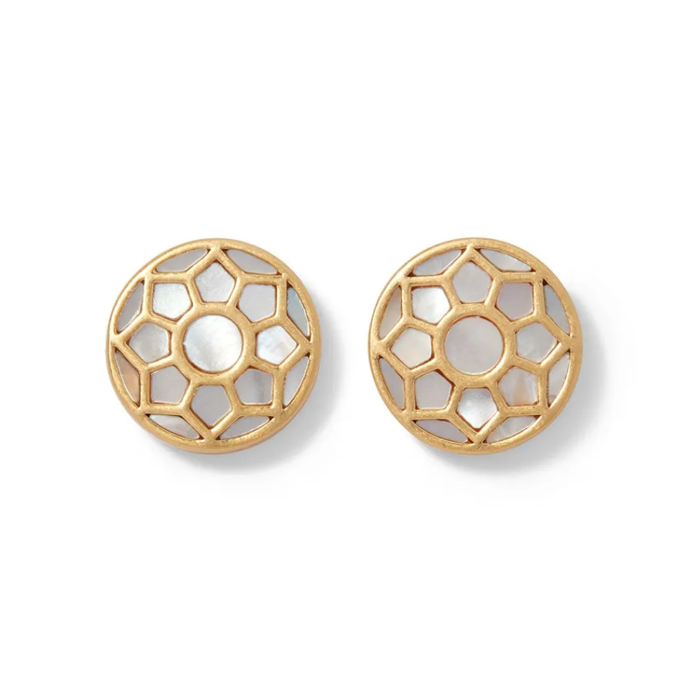 New The Met Store Mother-of-Pearl Mosaic Stud Earrings