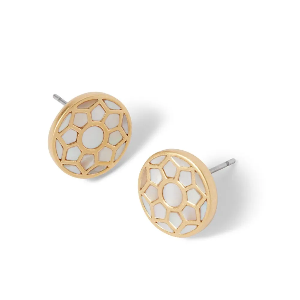 New The Met Store Mother-of-Pearl Mosaic Stud Earrings