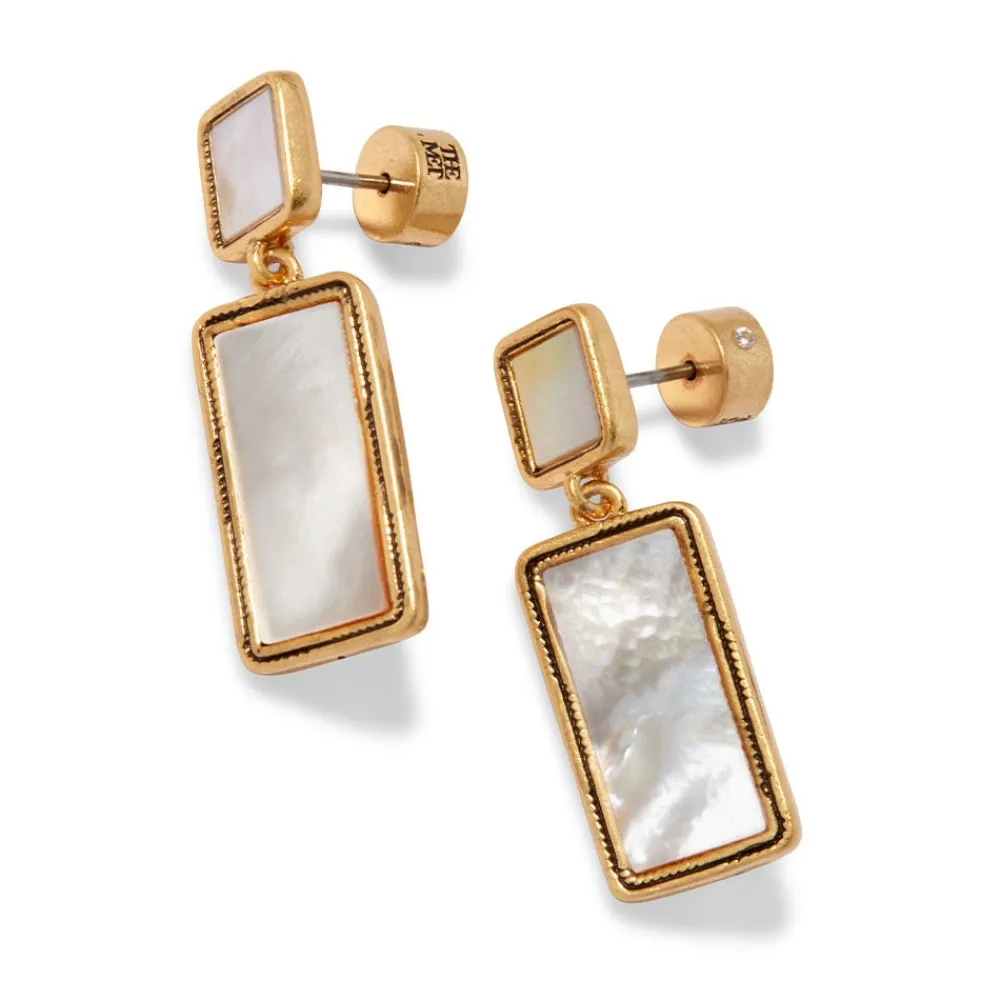 Sale The Met Store Mother-of-Pearl Tile Double-Drop Earrings