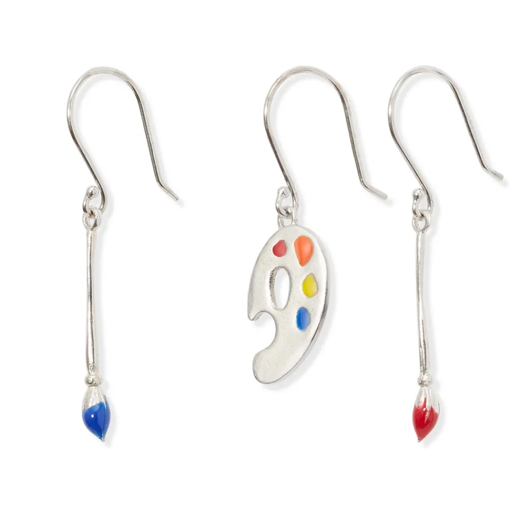 Best The Met Store Paintbrush and Palette Drop Earrings