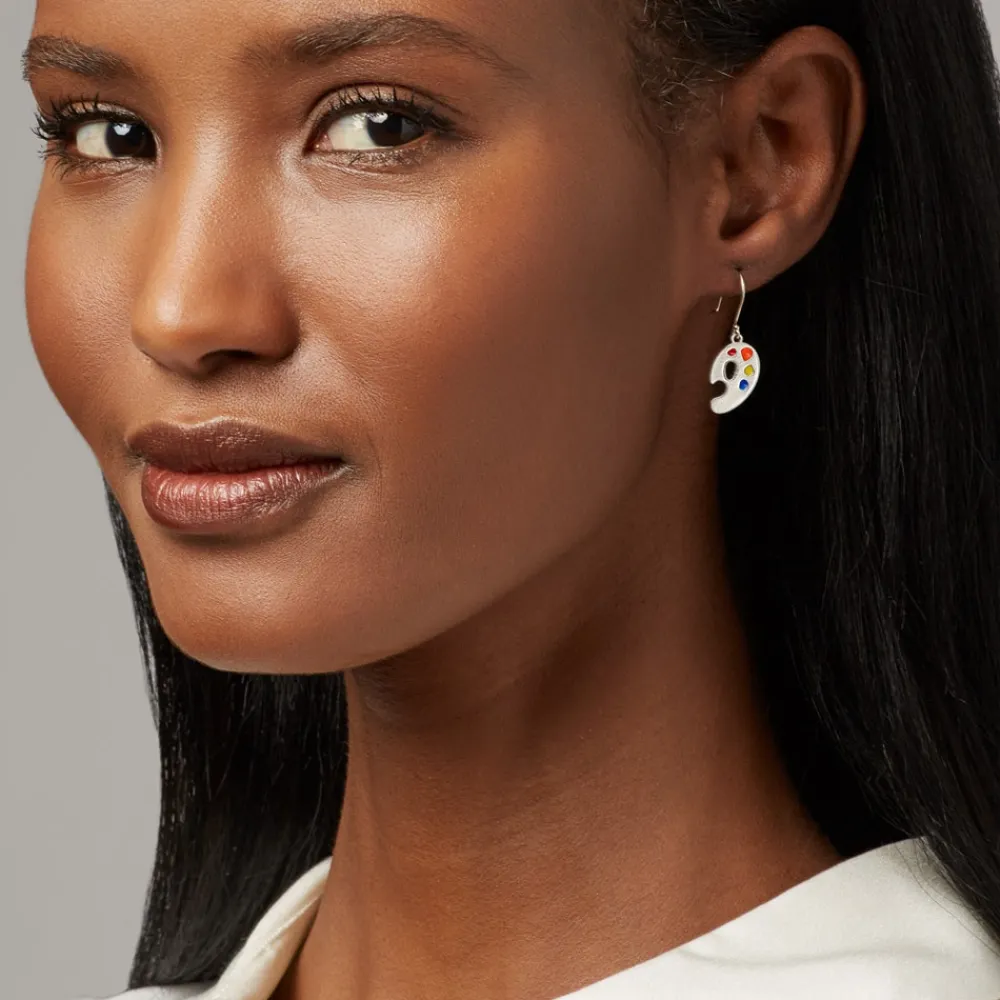 Best The Met Store Paintbrush and Palette Drop Earrings