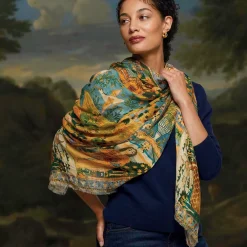 Best The Met Store Persian Pictorial Textile Oversize Oblong Scarf