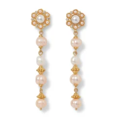 Sale The Met Store Philippine Pearl Double-Strand Necklace and Linear Drop Earrings Set