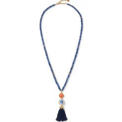 Discount The Met Store Qing Bottle Lariat Necklace and Floral Drop Earrings Set
