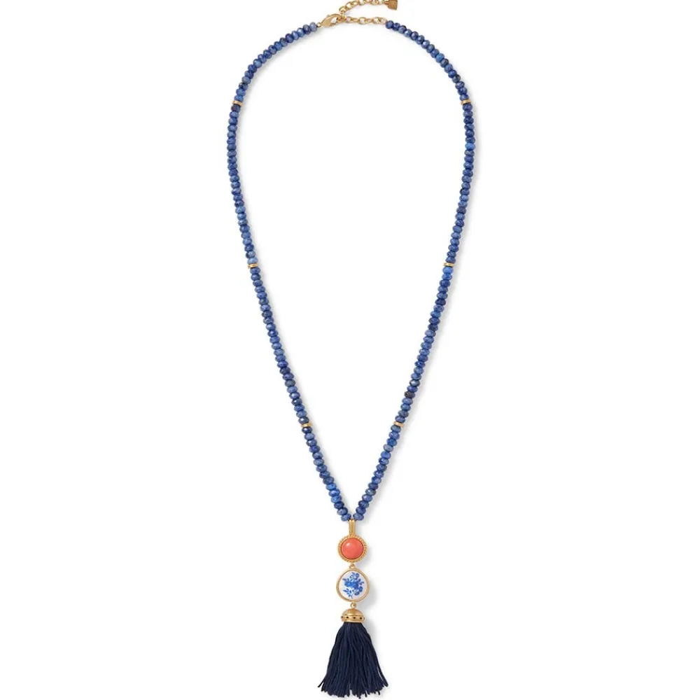Discount The Met Store Qing Bottle Lariat Necklace and Floral Drop Earrings Set