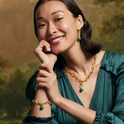 Clearance The Met Store Roman Malachite Drop Earrings