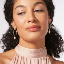 Online The Met Store Royal Tudor Forward-Facing Hoop Earrings with Pearl Drops