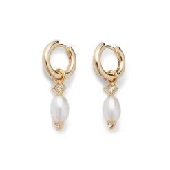 Clearance The Met Store Royal Tudor Small Hoop Earrings with Pearls