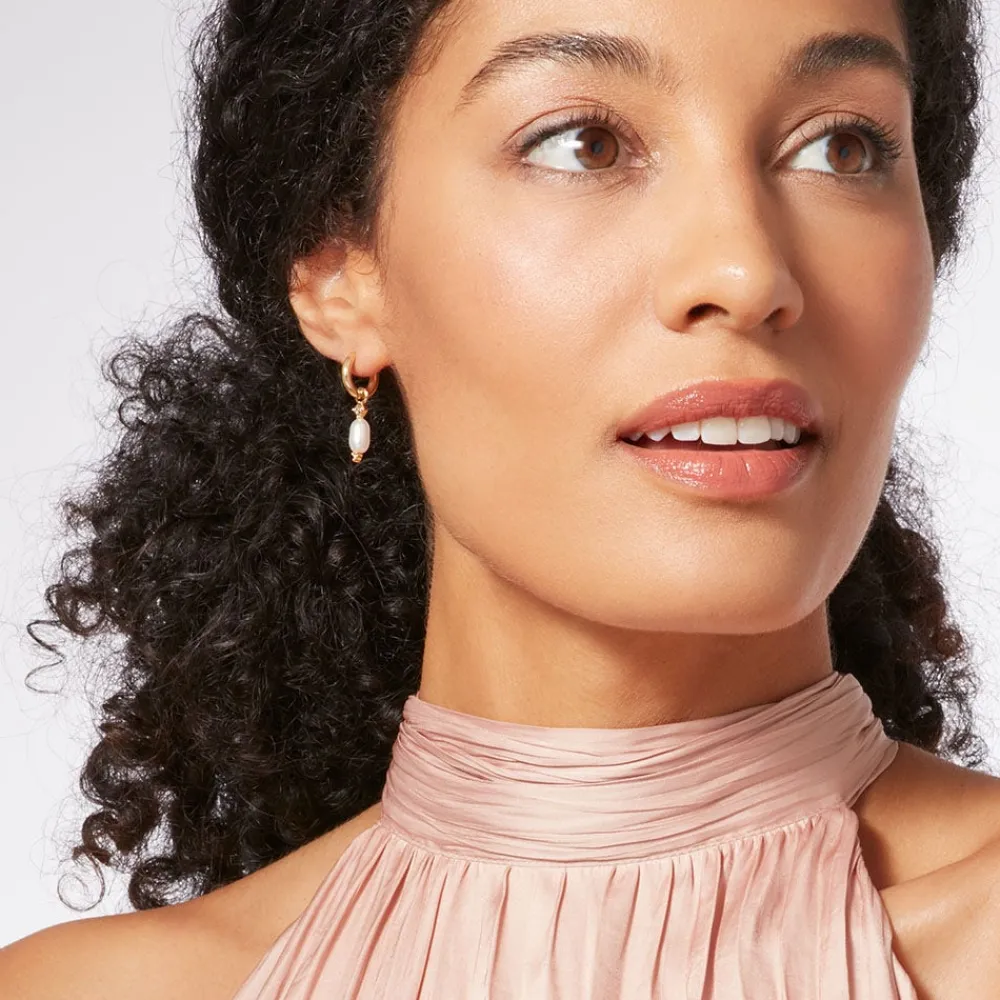 Clearance The Met Store Royal Tudor Small Hoop Earrings with Pearls
