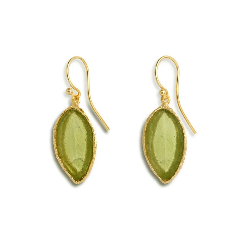 The Met Store Sage Leaf Drop Earrings