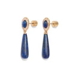 Online The Met Store Spanish Baldric Lapis Braided Necklace and Elongated Drop Earrings Set