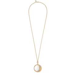 Clearance The Met Store Spanish Day and Night Magnifier Pendant Necklace and Moon Drop Earrings Set