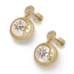 Outlet The Met Store Spanish Day and Night Moon Drop Earrings