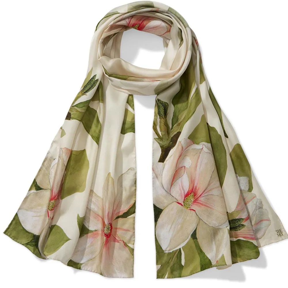 Sale The Met Store Studies of Magnolias Oblong Silk Scarf