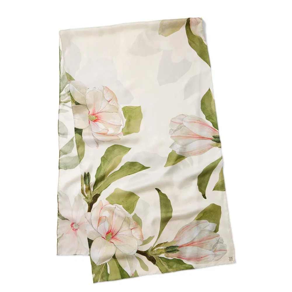Sale The Met Store Studies of Magnolias Oblong Silk Scarf