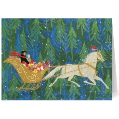 Clearance The Met Store Tait: Sleigh Ride Through the Forest Holiday Cards