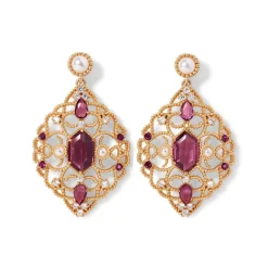 Online The Met Store Turkish Amethyst Long Pendant Necklace and Statement Earrings Set