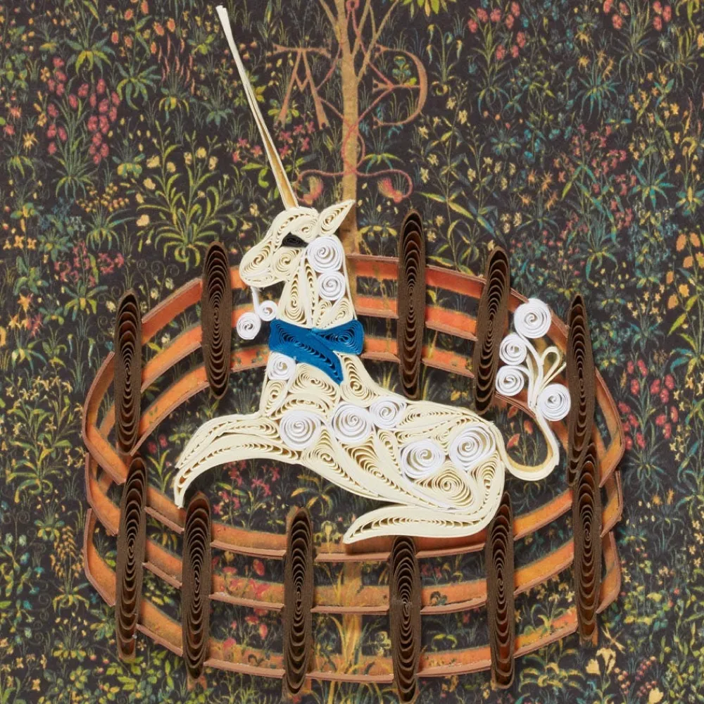New The Met Store Unicorn Quilled Card