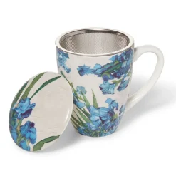 Sale The Met Store Van Gogh Irises Covered Mug with Tea Infuser