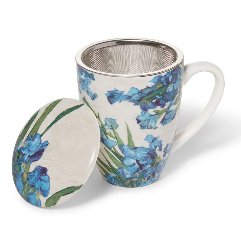 Sale The Met Store Van Gogh Irises Covered Mug with Tea Infuser