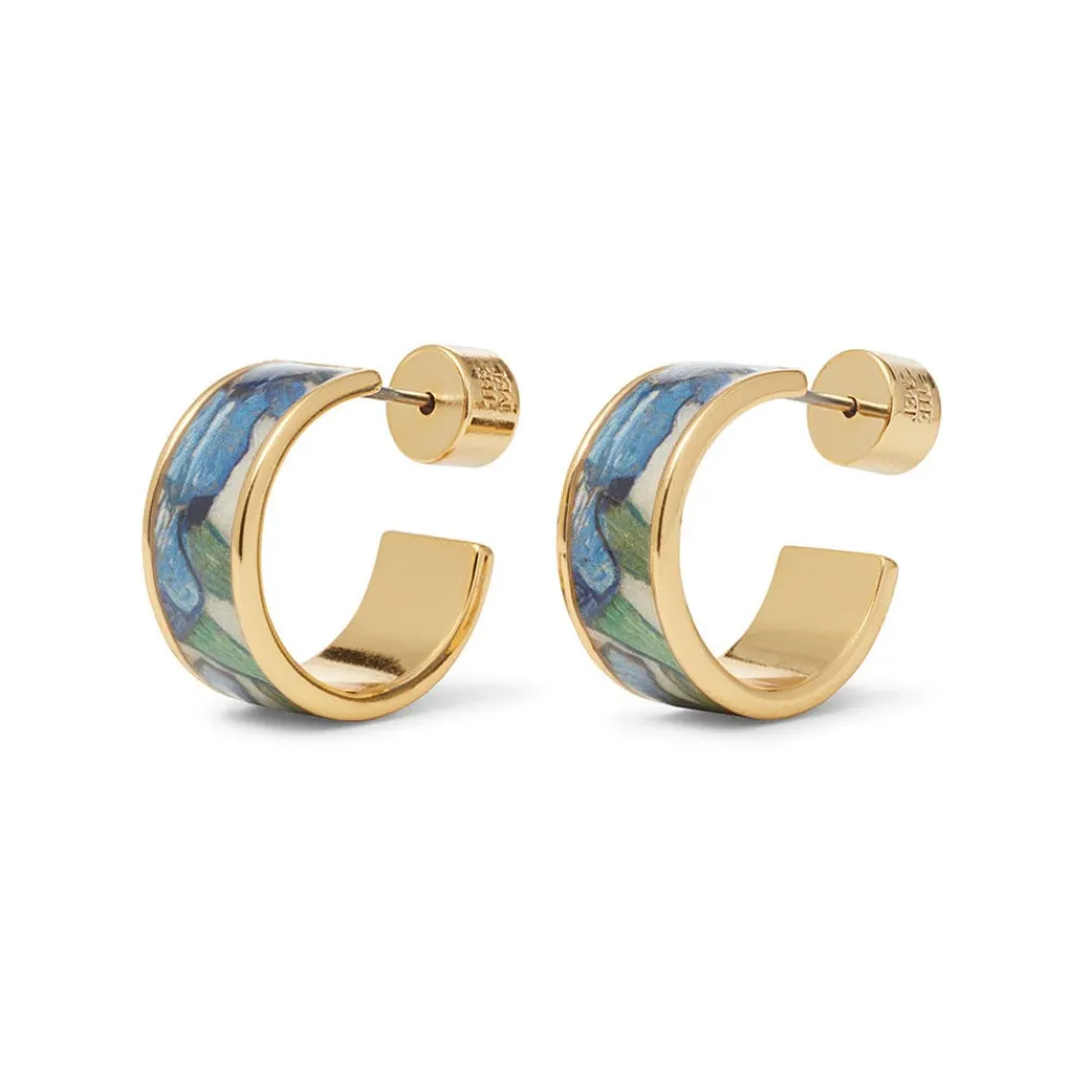 Discount The Met Store Van Gogh Irises Enamel Hoop Earrings