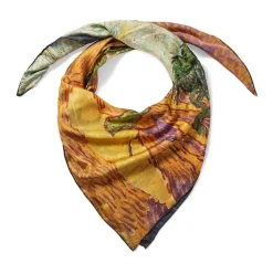 Hot The Met Store Van Gogh Stylized Nature Double-Sided Square Silk Scarf