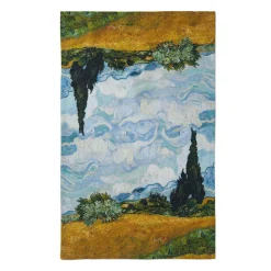 Hot The Met Store Van Gogh Wheat Field with Cypresses Tea Towel