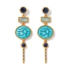 The Met Store Wedjat Eye Scarab Drop Earrings