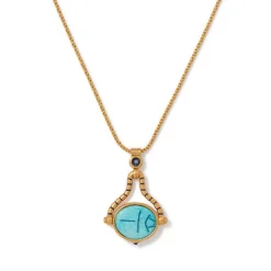 Hot The Met Store Wedjat Eye Scarab Spinning Pendant Necklace