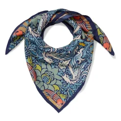 New The Met Store William Morris Peacock and Dragon Square Silk Scarf