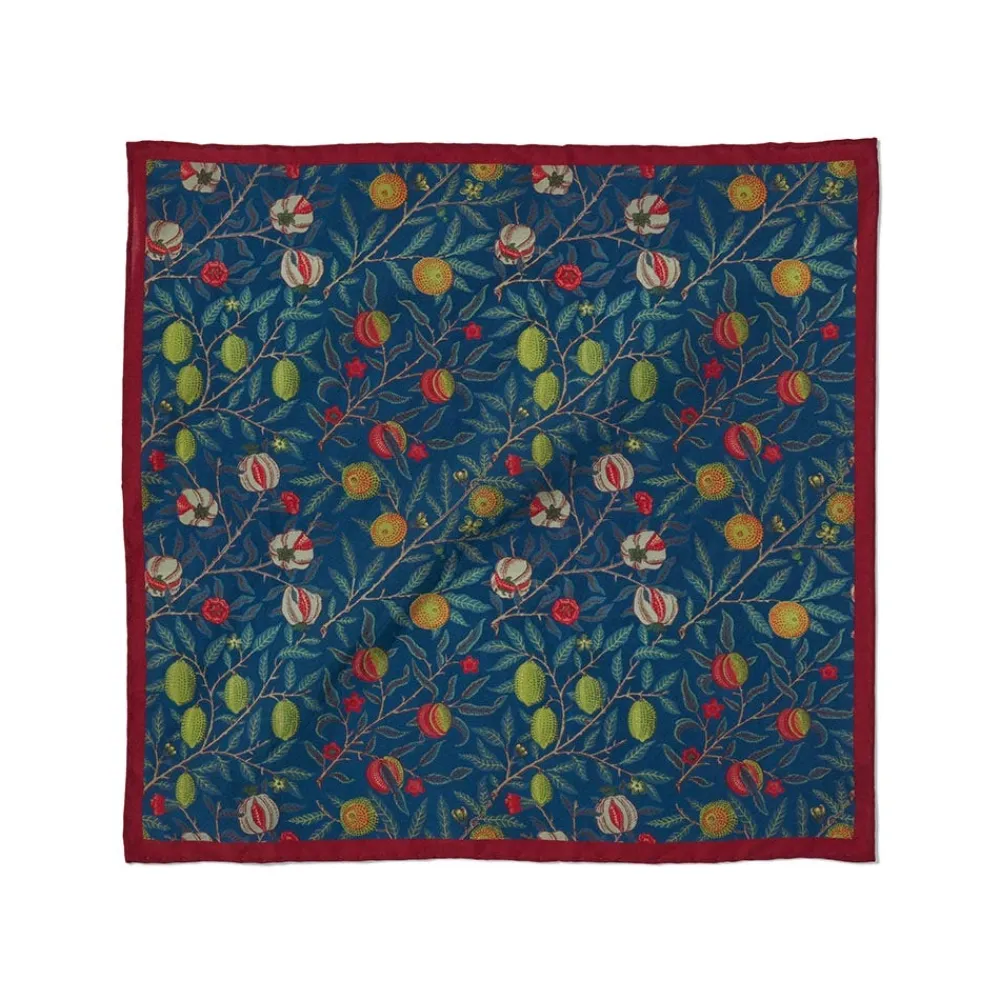 Best The Met Store William Morris Pomegranate Cotton-and-Silk Pocket Square