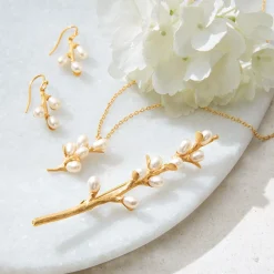 Clearance The Met Store Willow Catkins Pearl Drop Earrings